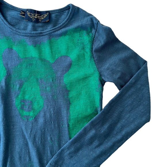 Finger In The Nose Bear Long Sleeve Tee 5 - Picture 2 of 5